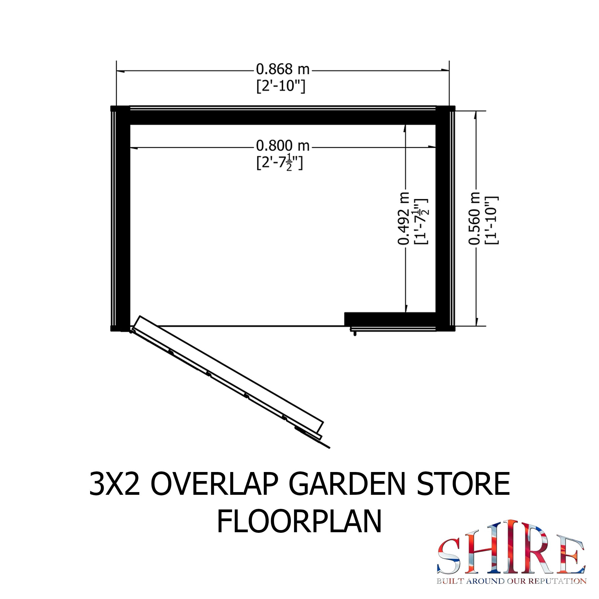 Shire Overlap 2ft x 3ft Tool Store - Image 3
