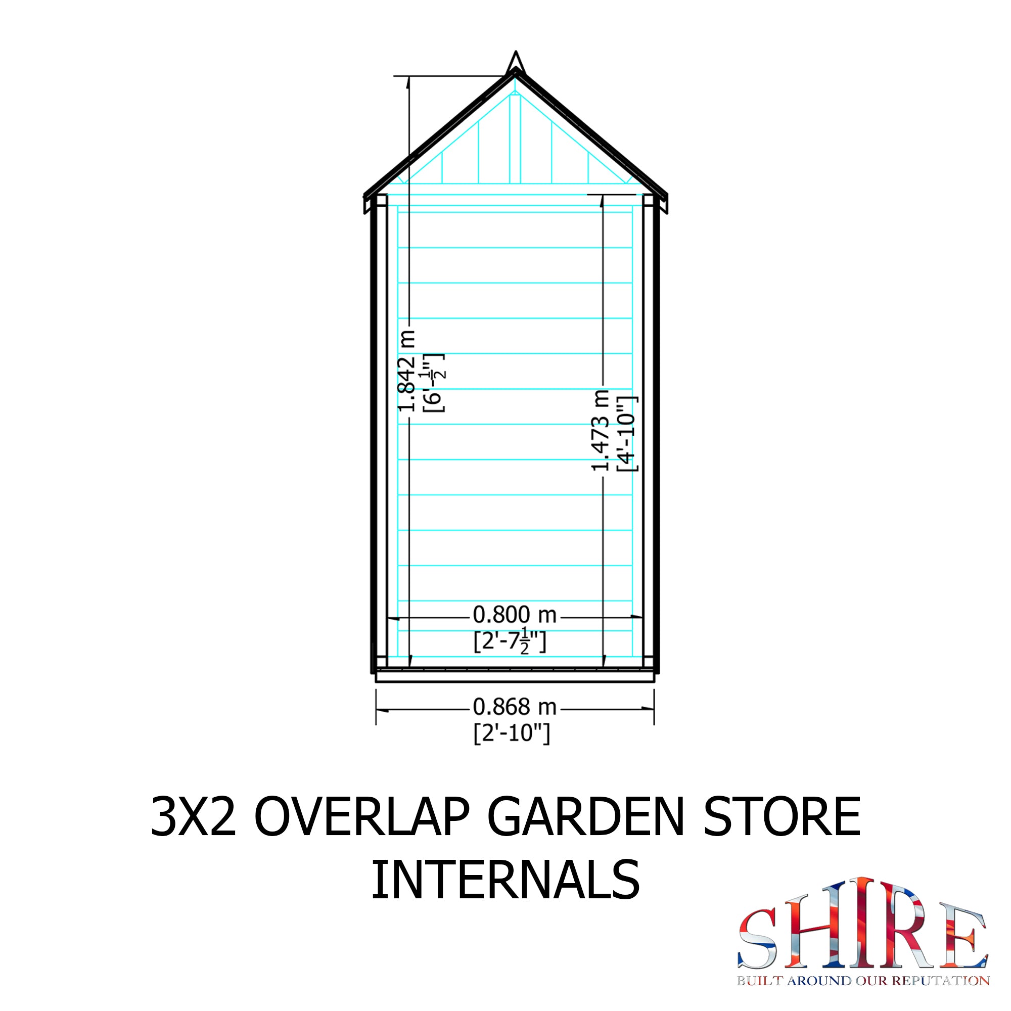 Shire Overlap 2ft x 3ft Tool Store - Image 4