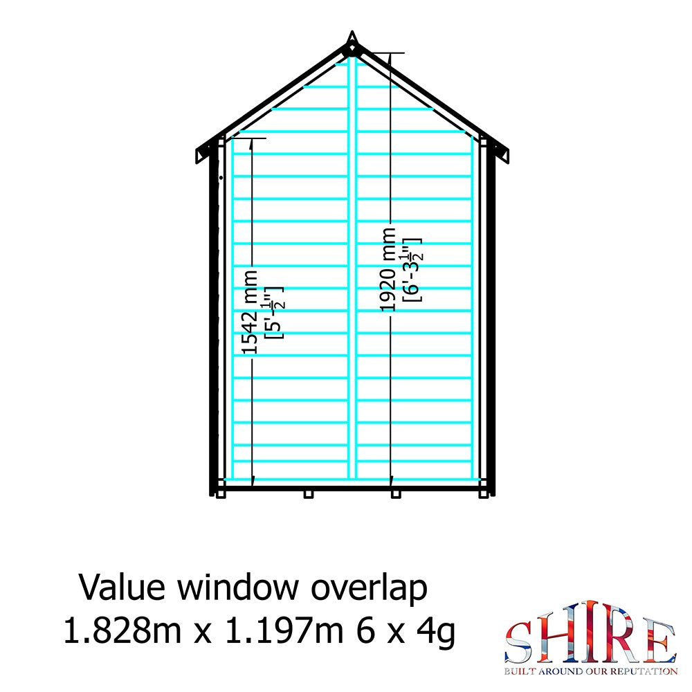 Shire Value Overlap 6ft x 4ft Shed - Image 6
