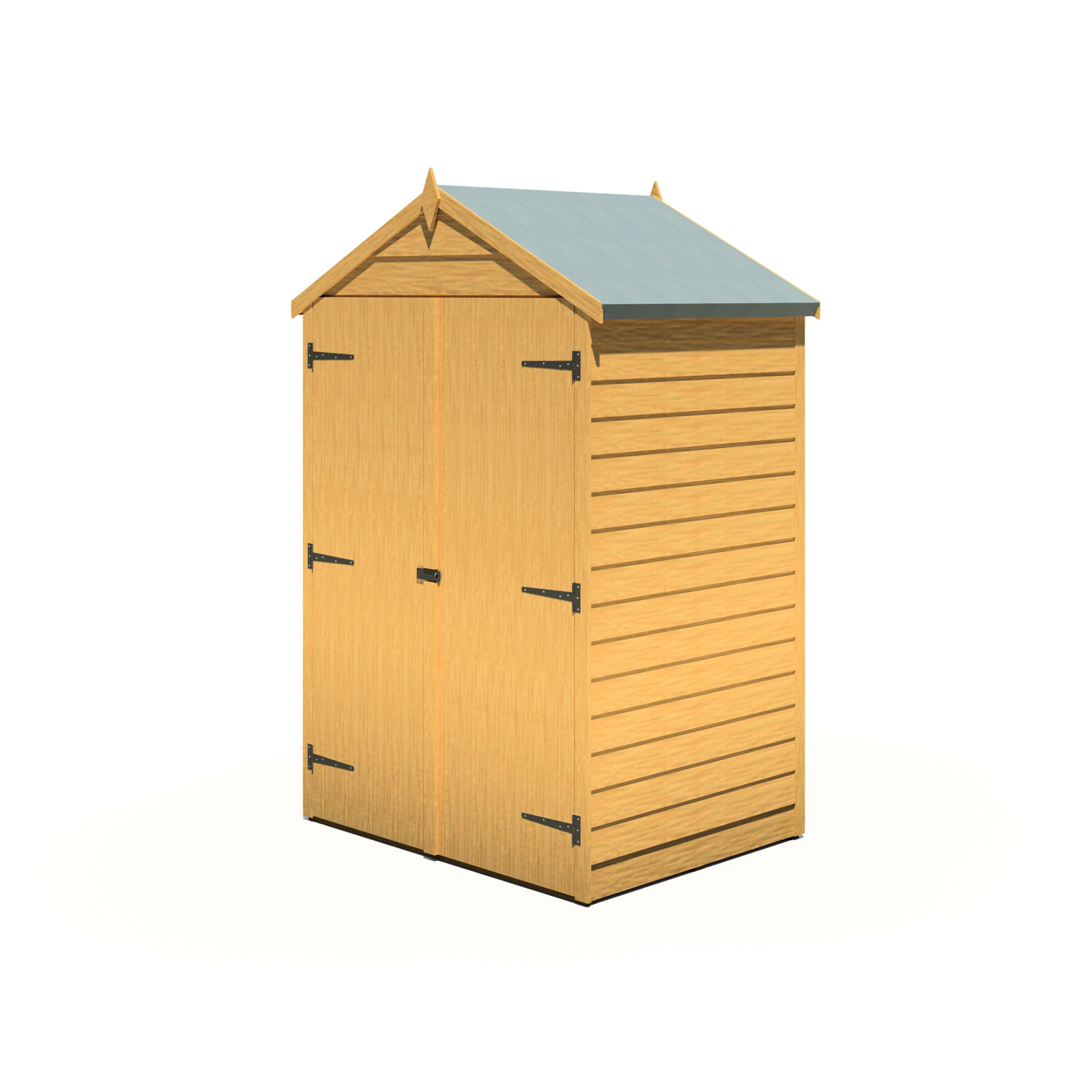 Shire Overlap 4ft x 3ft Shed with Double Doors - Windowless - Image 2