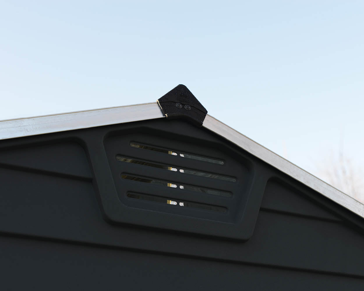Palram Canopia Skylight 6 ft. x 12 ft. Shed Kit - Midnight Grey - Image 6